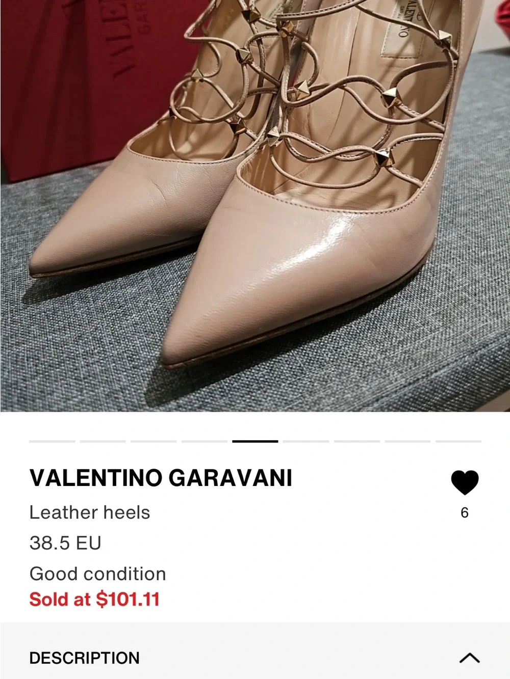 Valentino Nude Pink Lace-Up Pointed Toe Pumps